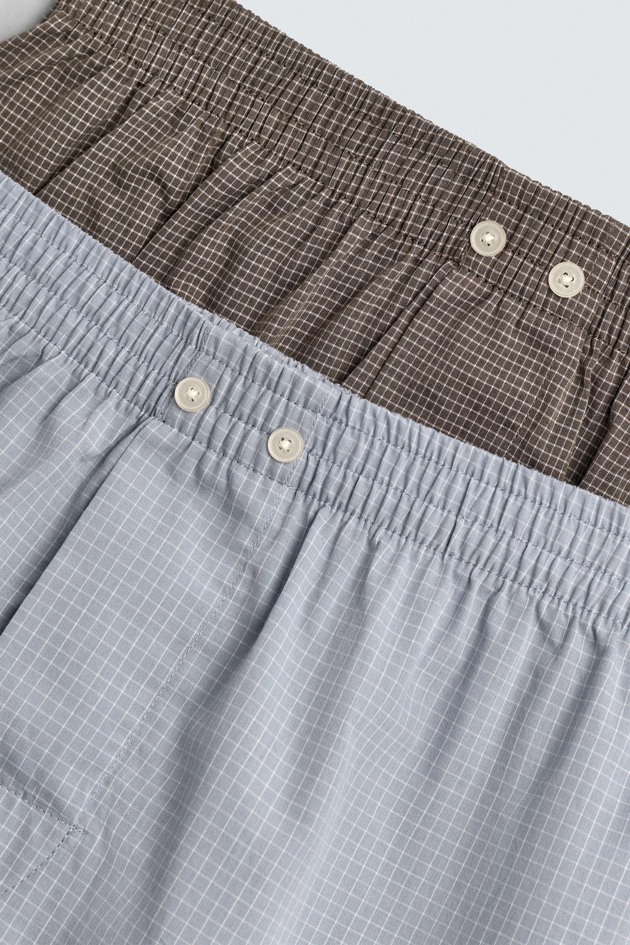 TWO-PACK COMBINED POPLIN BOXERS